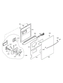Door / Dispenser parts for Bosch Dishwasher SHX46A06UC/26 from AppliancePartsPros.com