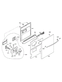 Door / Dispenser parts for Bosch Dishwasher SHX46B05UC/21 from AppliancePartsPros.com
