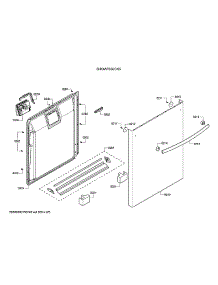 Door / Dispenser parts for Bosch Dishwasher SHX4AP05UC/05 from AppliancePartsPros.com