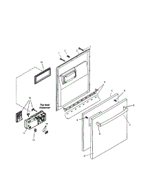 Door Assembly parts for Bosch Dishwasher SHX56B02UC/14 (FD8211) from AppliancePartsPros.com