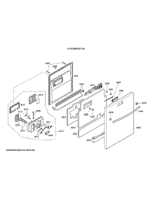 Door / Dispenser parts for Bosch Dishwasher SHX68M09UC/46 from AppliancePartsPros.com