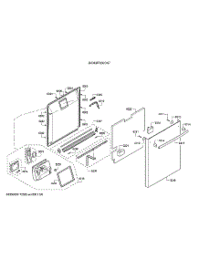 Door / Dispenser parts for Bosch Dishwasher SHX68T52UC/07 from AppliancePartsPros.com