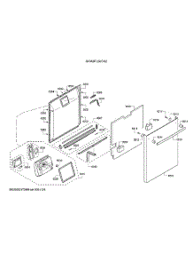 Door / Dispenser parts for Bosch Dishwasher SHX68TL5UC/02 from AppliancePartsPros.com