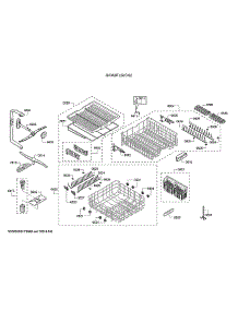 Upper & Lower Spray Arm / Racks parts for Bosch Dishwasher SHX68TL5UC/02 from AppliancePartsPros.com