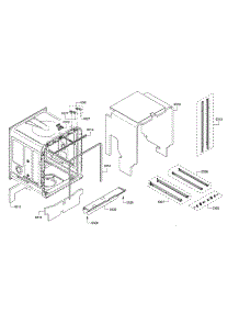 Tub / Trim parts for Bosch Dishwasher SHX863WB5N/01 from AppliancePartsPros.com