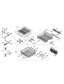Spray Arm / Racks parts for Bosch Dishwasher SHX863WB5N/01 from AppliancePartsPros.com