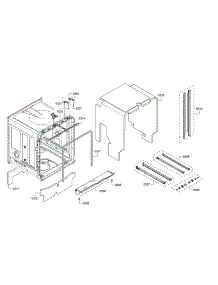 Tub parts for Bosch Dishwasher SHX863WD5N/01 from AppliancePartsPros.com