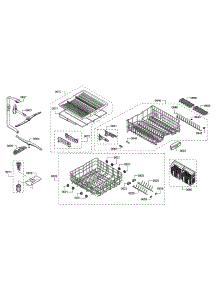 Racks / Spray Arm parts for Bosch Dishwasher SHX863WD5N/01 from AppliancePartsPros.com