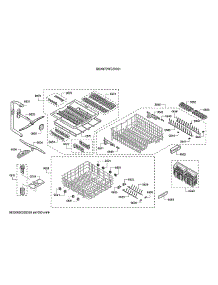 Upper & Lower Spray Arm / Racks parts for Bosch Dishwasher SHX878WD5N/01 from AppliancePartsPros.com