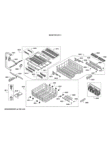 Upper & Lower Spray Arm / Racks parts for Bosch Dishwasher SHX878WD5N/11 from AppliancePartsPros.com