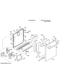 Door / Dispenser parts for Bosch Dishwasher SHX88PZ65N/01 from AppliancePartsPros.com