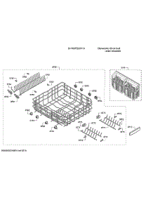 Lower Rack / Cutlery Basket parts for Bosch Dishwasher SHX88PZ65N/18 from AppliancePartsPros.com