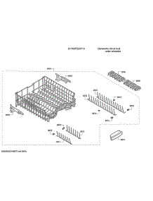 Upper Rack / Handle parts for Bosch Dishwasher SHX88PZ65N/18 from AppliancePartsPros.com