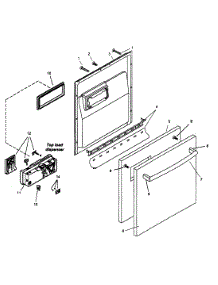Door Assy parts for Bosch Dishwasher SHX99B05UC/14 from AppliancePartsPros.com