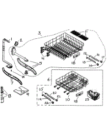 Racks parts for Bosch Dishwasher SHX99B05UC/14 from AppliancePartsPros.com