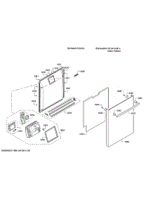 Door / Dispenser parts for Bosch Dishwasher SHXM4AY55N/01 from AppliancePartsPros.com