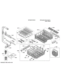 Spray Arms / Dish Racks parts for Bosch Dishwasher SHXM4AY55N/01 from AppliancePartsPros.com