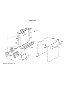 Door / Dispenser parts for Bosch Dishwasher SHXM4AY55N/24 from AppliancePartsPros.com