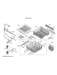 Spray Arm / Racks parts for Bosch Dishwasher SHXM4AY55N/24 from AppliancePartsPros.com