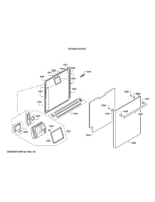 Door / Dispenser parts for Bosch Dishwasher SHXM4AY55N/25 from AppliancePartsPros.com