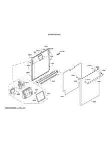 Door / Dispenser parts for Bosch Dishwasher SHXM4AY55N/26 from AppliancePartsPros.com
