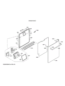 Door / Dispenser parts for Bosch Dishwasher SHXM4AY55N/27 from AppliancePartsPros.com