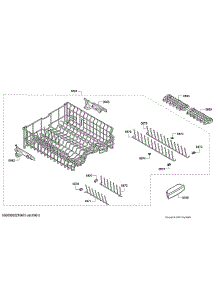 Racks parts for Bosch Dishwasher SHXM78Z55N/01 from AppliancePartsPros.com