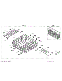 Crockery & Cutlerty Baskets parts for Bosch Dishwasher SHXM78Z55N/01 from AppliancePartsPros.com