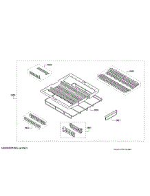 Flexible 3Rd Rack / Handle parts for Bosch Dishwasher SHXM78Z55N/01 from AppliancePartsPros.com