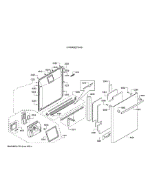 Door / Dispenser parts for Bosch Dishwasher SHXM88Z75N/01 from AppliancePartsPros.com