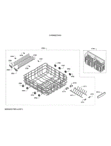 Lower Rack / Cutlery Basket parts for Bosch Dishwasher SHXM88Z75N/01 from AppliancePartsPros.com