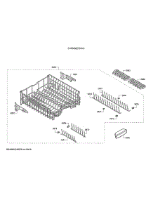 Upper Rack / Cup Rack parts for Bosch Dishwasher SHXM88Z75N/01 from AppliancePartsPros.com