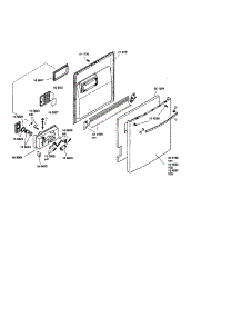 Door Assembly parts for Bosch Dishwasher SHY56A02UC/14 (FD8301) from AppliancePartsPros.com