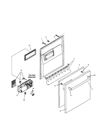 Door Assembly parts for Bosch Dishwasher SHY99A06UC/14 (FD8212) from AppliancePartsPros.com