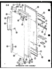 Refrigerator Door Assembly (Sr19f-C / P75400-1Wc) (Sr19f / P75400-1W) (Sr19f-A / P75400-1Wa) (Sr19f-L / P75400-1Wl) (Sr19f-G / P75400-1Wg) parts for Amana Side-By-Side Refrigerator SKI22F-A-P75400-11WA from AppliancePartsPros.com