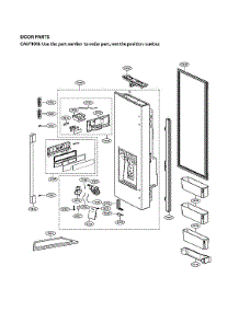 Dispenser Door Parts parts for Lg Bottom-Mount Refrigerator SKSFD3613S/00 from AppliancePartsPros.com
