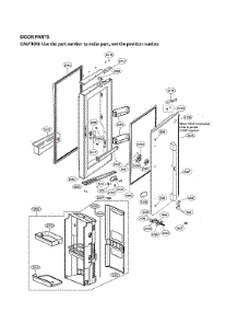 Refrigerator Door Parts parts for Lg Bottom-Mount Refrigerator SKSFD3613S/00 from AppliancePartsPros.com