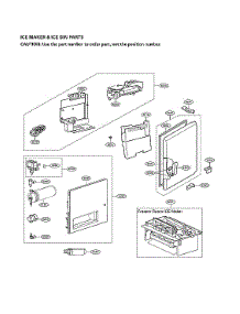 Ice Maker & Ice Bin Parts parts for Lg Bottom-Mount Refrigerator SKSFD3613S/00 from AppliancePartsPros.com