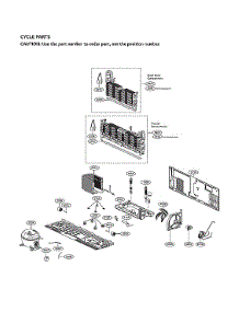 Cycle Parts parts for Lg Bottom-Mount Refrigerator SKSFD3613S/00 from AppliancePartsPros.com