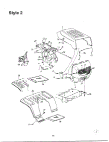 Style 2 / Hood parts for Mtd Front-Engine Lawn Tractor SKU3104204 from AppliancePartsPros.com