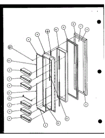 Freezer Door (Sl22jb / P1116005w) (Sl22jb / P1116006w) parts for Amana Side-By-Side Refrigerator SL22JB-P1116005W from AppliancePartsPros.com