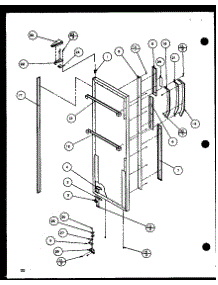 Refrigerator Door (Sl25j / P1116207w) (Sl25j / P1116208w) parts for Amana Side-By-Side Refrigerator SL22JB-P1116005W from AppliancePartsPros.com