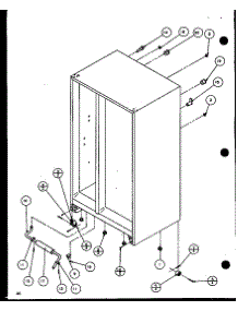 Rollers And Cabinet Baccomponents (Sl25j / P1116207w) (Sl25j / P1116208w) parts for Amana Side-By-Side Refrigerator SL22JB-P1116005W from AppliancePartsPros.com