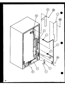 Cabinet Back Components (Sl22jb / P1116005w) (Sl22jb / P1116006w) parts for Amana Side-By-Side Refrigerator SL22JB-P1116206W from AppliancePartsPros.com