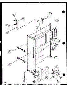 Freezer Door (Sl25j / P1116207w) (Sl25j / P1116208w) parts for Amana Side-By-Side Refrigerator SL22JB-P1116206W from AppliancePartsPros.com