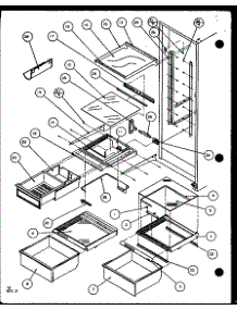 Refrigerator Shelving And Drawers (Sl22jb / P7870132w) (Sl22jb / P1104031w) parts for Amana Side-By-Side Refrigerator SL22JB-P7870132W from AppliancePartsPros.com