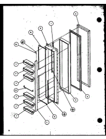 Freezer Door parts for Amana Side-By-Side Refrigerator SL22MBL-P1120605WL from AppliancePartsPros.com