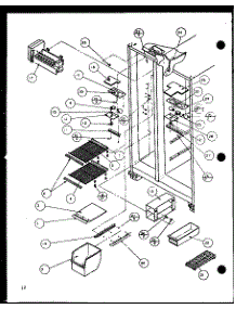 Freezer Shelving And Refrigerator Light (Sl25h / P7836008w) (Slm25h / P7836010w) parts for Amana Side-By-Side Refrigerator SL25H-P7836008W from AppliancePartsPros.com