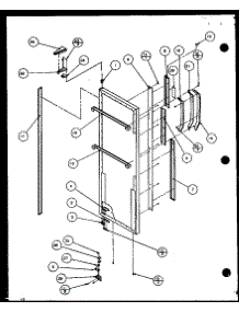 Refrigerator Door (Sl22jb / P1116005w) (Sl22jb / P1116006w) parts for Amana Side-By-Side Refrigerator SL25J-P1116207W from AppliancePartsPros.com