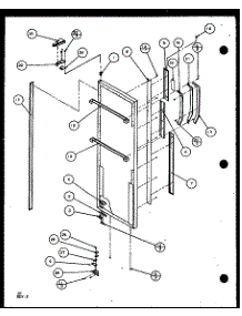 Refrigerator Door (Sl22jb / P7870132w) (Sl22jb / P1104031w) parts for Amana Side-By-Side Refrigerator SL25J-P7870109W from AppliancePartsPros.com